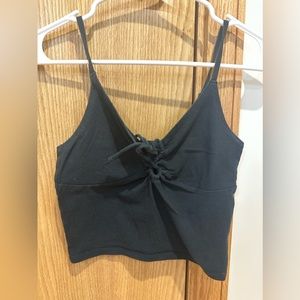 Hollister black lace up cami